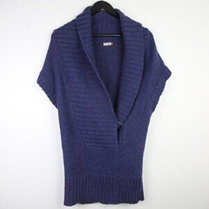 Aritzia Wilfred Wool Acrylic Alpaca Blend Short Sleeve Chunky Knit Sweater Sz XS